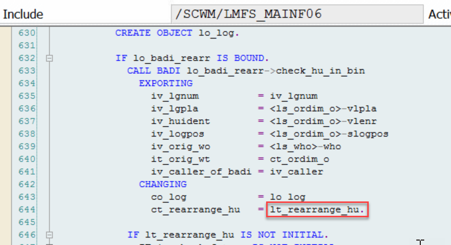SAP EWM MFS rearrange multi-depth 16